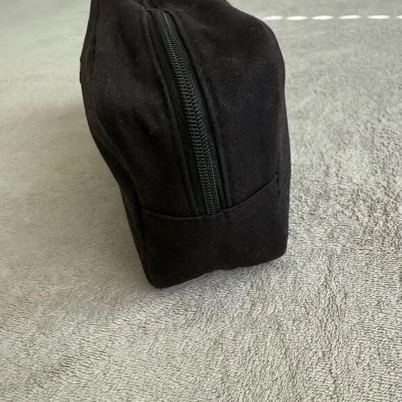 Yves Saint Laurent YSL parfums Black Canvas Logo Wristlet Clutch Bag - Picture 8 of 12